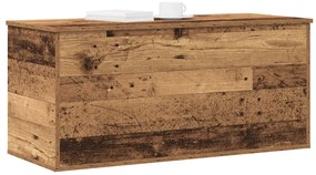 Tároló Doboz tárolóval Régi fa 100 x 42 x 46 cm Faanyag