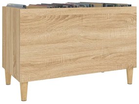 sonoma tölgy színű szerelt fa hanglemezszekrény 74,5x38x48 cm