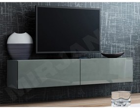 TV asztal/szekrény Zylia 140 (szürke + fényes szürke). 1053759