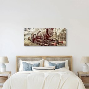 A mozdony történelmi képe (120x50 cm)