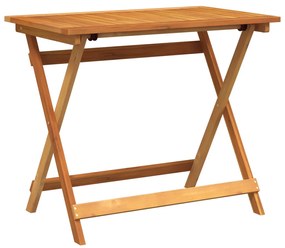 Összecsukható Kerti Asztal Négyszögletes 100x55x75 cm Tömör Akác