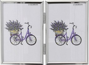 KĂ©t kĂ©pkeret 15x21 fĂ©m ezĂŒst csillogĂł portrĂ©