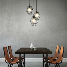 Briloner 4870-035 - Kábelen függő csillár, 3x E27/60W/230V