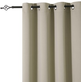 Bézs OXFORD függöny 140x250 cm Felfüggesztés: Fém gyűrűk