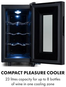 Klarstein Bellevin 8 Uno, borhűtő, 23 liter, 11 - 18 °C, 1 zóna