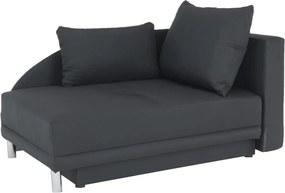Kinyitható kanapé, szürke-fekete szövet, jobbos, LAUREL