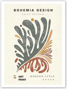Boho absztrakt levél Poszter A2 59,4x42cm #T53
