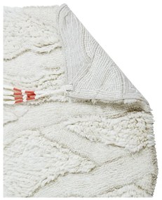 Fehér mosható kézi szövésű gyapjú futószőnyeg 70x200 cm Enkang Ivory – Lorena Canals