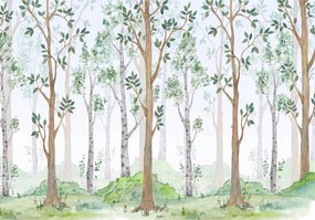 Fotótapéta Erdő Pálcák Fák levelek 368 x 254