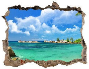 Lyuk 3d fali matrica Seychelles strand nd-k-37245256