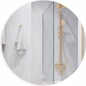 Balneo Led-es Megvilágított Tükör 90 cm Fürdőszoba Keret Nélkül Kerek Roco