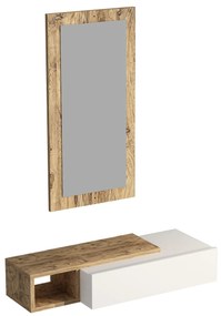 Fali polc Vien - Atlantic Pine, White