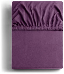 Lila gumis jersey lepedő 220x200 cm Amber – Restilo