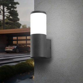 Videx Kerti oldalfalra helyezhető kerek fekete színű lámpa GU10-es foglalattal