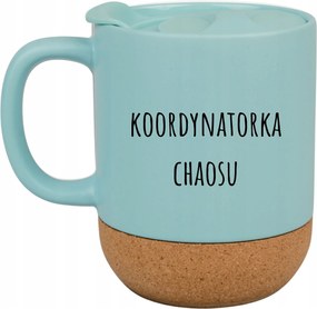 Kék Bögre Fedéllel És Parafa Aljjal Ajándék Káosz Koordinátor