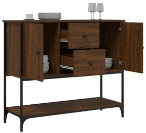 sonoma tölgy színű szerelt fa tálalószekrény 100 x 36 x 85 cm