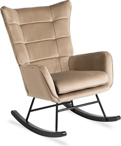 Hintafotel bézs bársony kárpittal – JACKSON