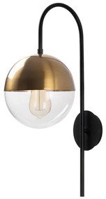 Fekete-aranyszínű fali lámpa ø 20 cm Bastos – Opviq lights