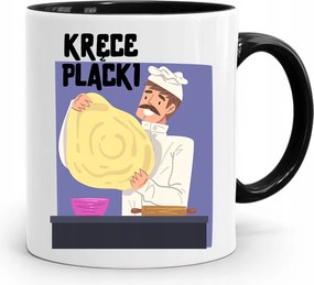 Fekete Bögre Szakácsnak Göndör Pogácsák Nyomtatott Fotóval