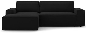 Fekete kinyitható sarokkanapé (bal oldali) Jodie – Micadoni Home
