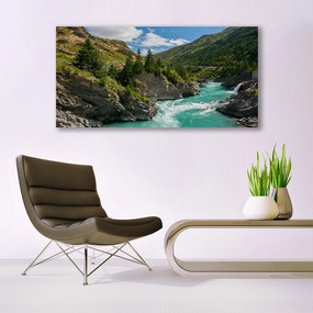 Vászonkép falra Hegység River Landscape 100x50 cm