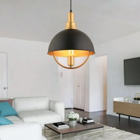 MONZA kábellel függesztett lámpa 1xE27/40W/230V átm. 30 cm fekete/arany