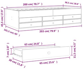 fehér kanapéágy fiókkal matrac nélkül 100x200 cm