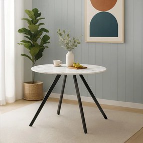 AVENBERG RONDO Étkezőasztal - Ø120, fehér