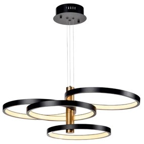 AZZARDO 5896 COLICA Modern Led Függesztett Lámpa Fekete LED IP20