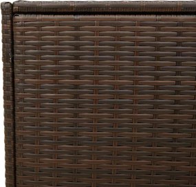 vidaXL barna polyrattan kerti tárolóláda 283 L