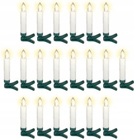 20 db vezeték nélküli Led gyertya karácsonyfákhoz