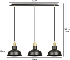 Emibig loft skandináv függeszték ibor fekete emi1042/3