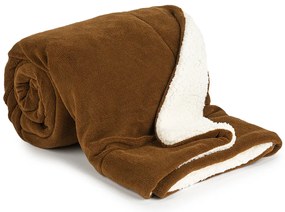 4Home gyapjú hatású pléd, sötétbarna, 150 x 200 cm