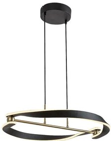 RÁBALUX 72149 ADALIND Modern Led Függesztett Lámpa Fekete/ Arany IP20
