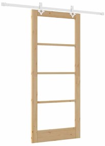 Csúszóajtó Barna 86 x 198.5 cm Fa és fém