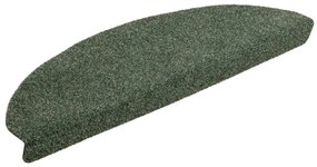 10 db zöld tűlyukasztott öntapadó lépcsőszőnyeg 65 x 21 x 4 cm