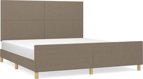 vidaXL tópszínű szövet ágykeret matrac nélkül 160 x 200 cm