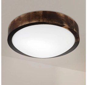 Brilagi - Mennyezeti lámpa CARVALHO SLIM SMOKEY 1xE27/60W/230V tölgy, átmérő 27,5 cm