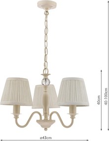 LAURA ASHLEY 3726686-Q ELLIS Kristály Csillár Elefántcsont színű E14 IP20
