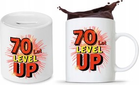 Persely Bögre Szett Születésnapra 70 70-es 70-es évek nyomott mintával