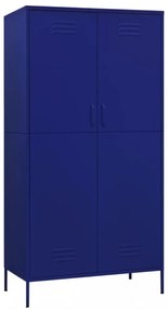 tengerészkék acél ruhásszekrény 90 x 50 x 180 cm