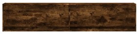 füstös tölgy falra szerelhető TV-szekrény LED-del 180x31x38 cm