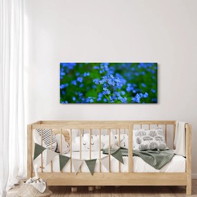 A kék virágok képe (120x50 cm)