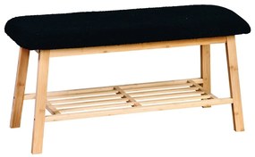 Kesper 58305 Pad bambusz kárpitozott üléssel, 90 x34 x 45 cm, 90 x 34 x 45 cm