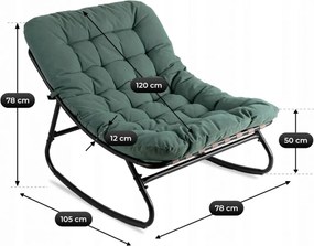 Hintaszék zöld színben AURORA