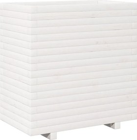 vidaXL fehér tömör fenyő virágláda 70x40x72,5 cm