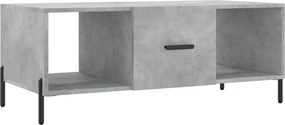 vidaXL betonszürke szerelt fa dohányzóasztal 102 x 50 x 40 cm