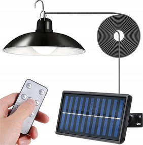 Napelemes LED-es kerti lámpa Függő kültéri alkonyérzékelő Távirányító