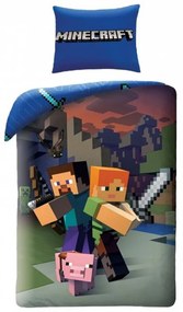 Minecraft 2 részes Gyermek Ágynemű-garnitúra 140x200+70x90 cm