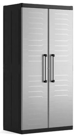 Keter Kétajtós Detroit XL osztott műanyag szekrény szürke ajtóval